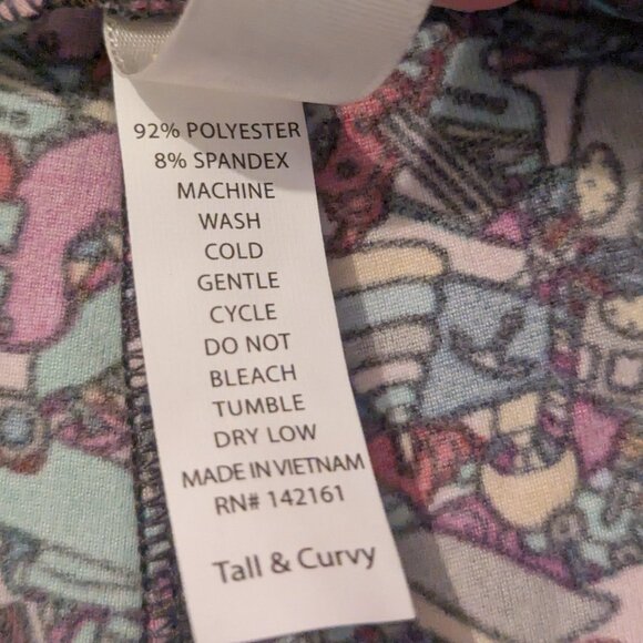LuLaRoe TC Multicolored Toy Printed Leggings - Picture 4 of 4